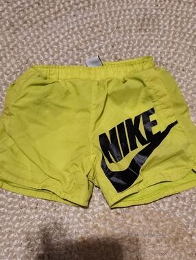 Nike Bright Yellow Swim Shorts with Black Logo